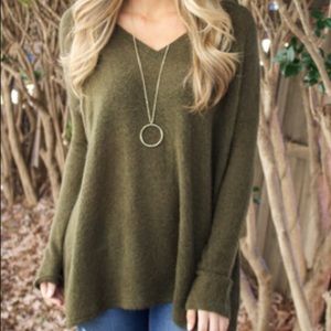 NWOT Piko V Neck Sweater Top